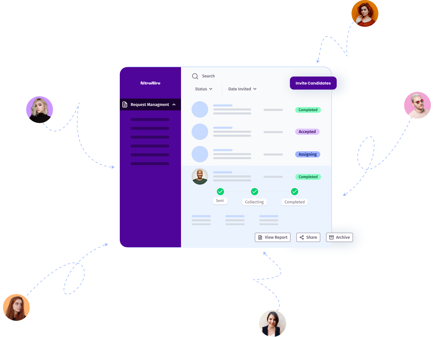 Hiring manager dashboard illustration